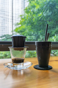 Close-up of drink on table