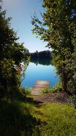 View of lake with trees in background