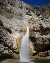 Scenic view of waterfall