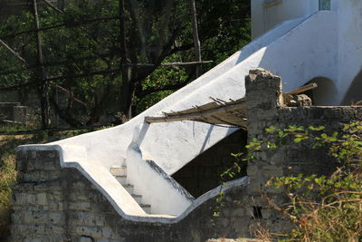 Close-up of old abandoned building