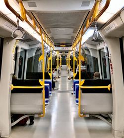 Empty seats in train