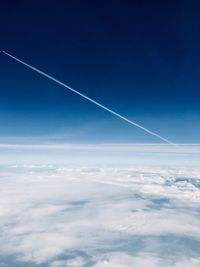 Low angle view of vapor trail in sky