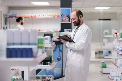 Female doctor standing in laboratory