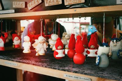 Toys for sale at market stall