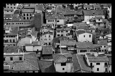 High angle shot of townscape