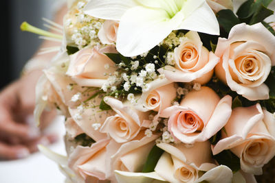 Close-up of bouquet of roses