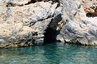 Rock formations in sea