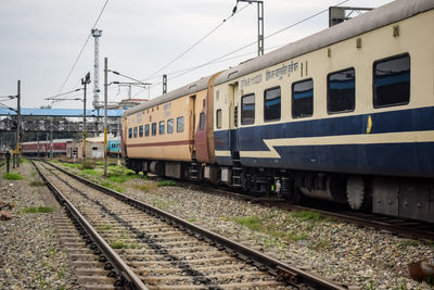 Train on railroad station