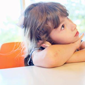 Close-up portrait of cute boy