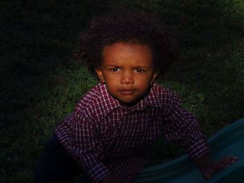 Close-up portrait of boy