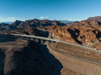 Aerial view of highway in california, united states.
