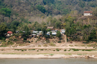 Scenic view of landscape against mountain