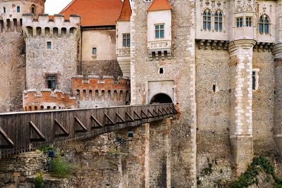 View of bridge of an old castle 