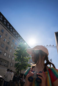 Woman using mobile phone