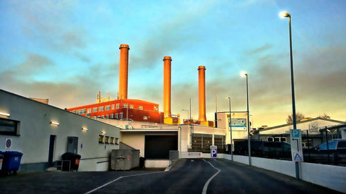 Factory against blue sky
