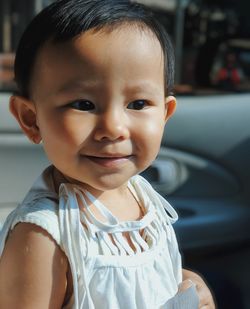 Portrait of cute baby girl