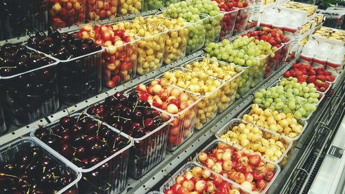 Food for sale at market stall