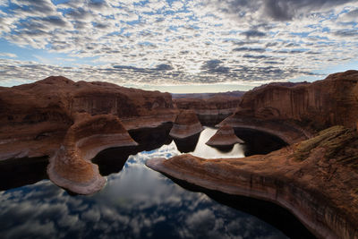 Rock formations against sky