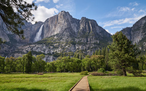 Scenic view of land against sky