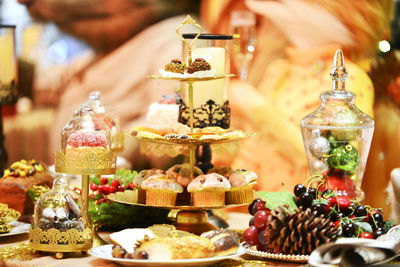 Close-up of sweet food on table