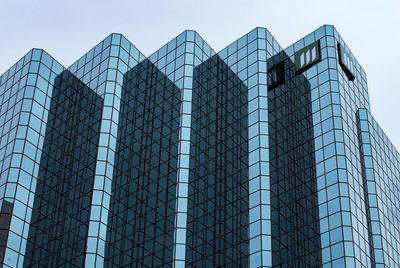 Low angle view of modern building against sky