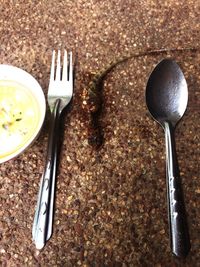 Directly above shot of bread in plate on table