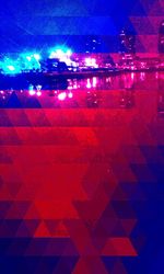 Illuminated city at night