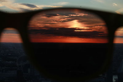 View of city during sunset