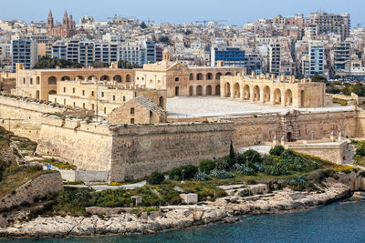 Aerial view of fort manoel in malta