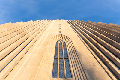 Low angle view of cathedral against blue sky