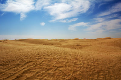 Scenic view of desert against sky