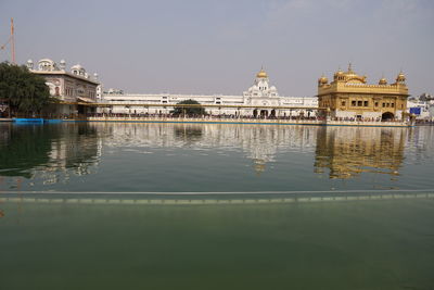 Reflection of buildings in water