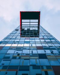 Low angle view of modern building against sky