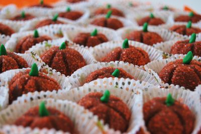 Full frame shot of cupcakes