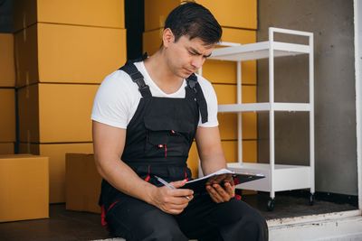 Young man using mobile phone