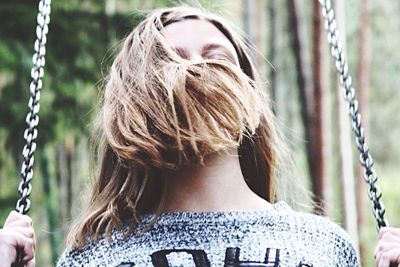 Beautiful young woman outdoors