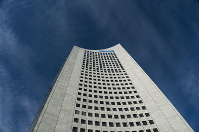 Low angle view of modern building against sky