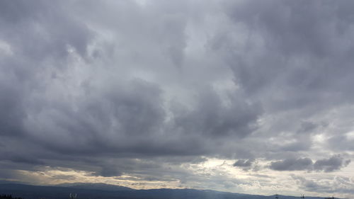 Low angle view of storm clouds in sky