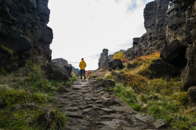 Rock formations on mountain