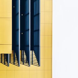 Yellow building against white background