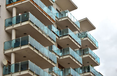 Low angle view of residential building against sky