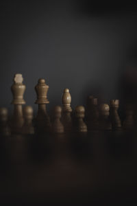 Close-up of chess pieces