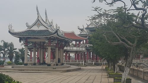 View of temple building against sky