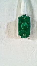 Close-up of a green door