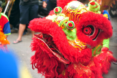 Close up of red leaves