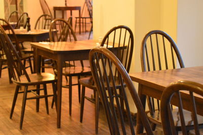Empty chairs in a row