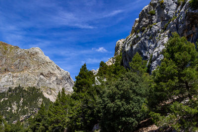 Scenic view at landscape between gorg blau and soller on balearic island mallorca, spain