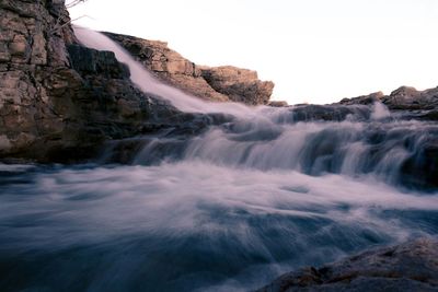 Scenic view of waterfall