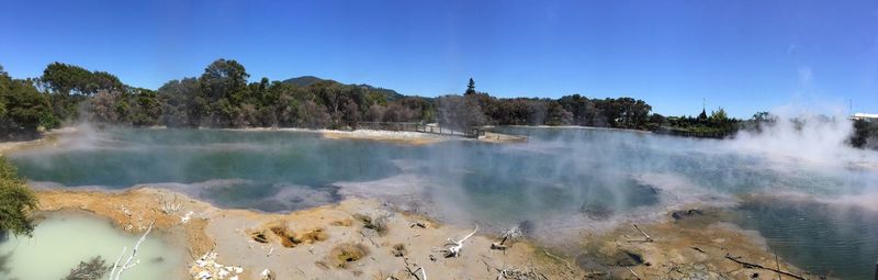 Panoramic view of lake against sky