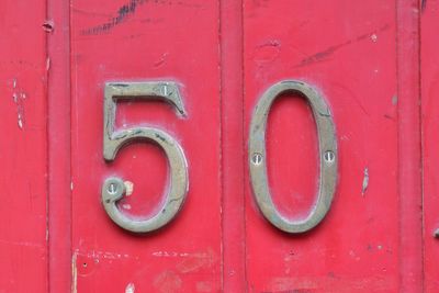 Full frame shot of closed door